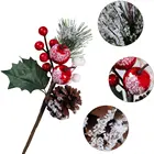 Bulk Top Quality Wholesale Bulk Stems Farmhouses Pinecone Holly Berry Christmas Tree Ornaments