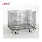 Units Security Warehouse Welded Manufacturer Steel Supermarket Roll Wire Metal Storage Wire Mesh Cage For Sale