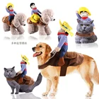 Dog Clothes Cat Pet Clothes Supplies Autumn Winter Halloween funny horse Costume Small Medium big dogs