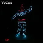 EL Cold Light Strip EL Wire for DIY Clothes Luminous Rave LED Costumes Light Clothing for Dance Fashion Show