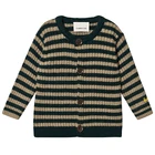 Wholesale Children Winter Clothes Green Stripes Long Sleeve Kids Knit Sweater Cardigan