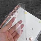 notebook clear pvc soft cover loose leaf organizer transparent planner a5 6 rings binder