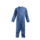 Anti static Blue Breathable Disposable Safety SMS Protective Coverall Suit