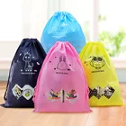 Wholesale Custom logo printed Clear Non-woven Drawstring Shoes Bag Best Selling Colorful Storage Shoe Dust Bags