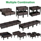 High Quality Plastic Square Stackable Raised Garden Bed planter box Garden Bed Plant