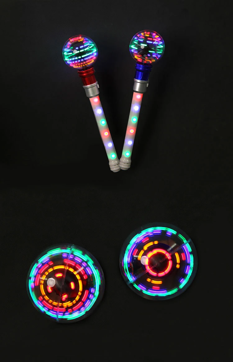 2019 Kids Toy Flashing Light Up Stick Spinning Wand Colorful Led