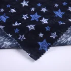 Popular star printing 100% Polyester Hacci Slub knitted fabric