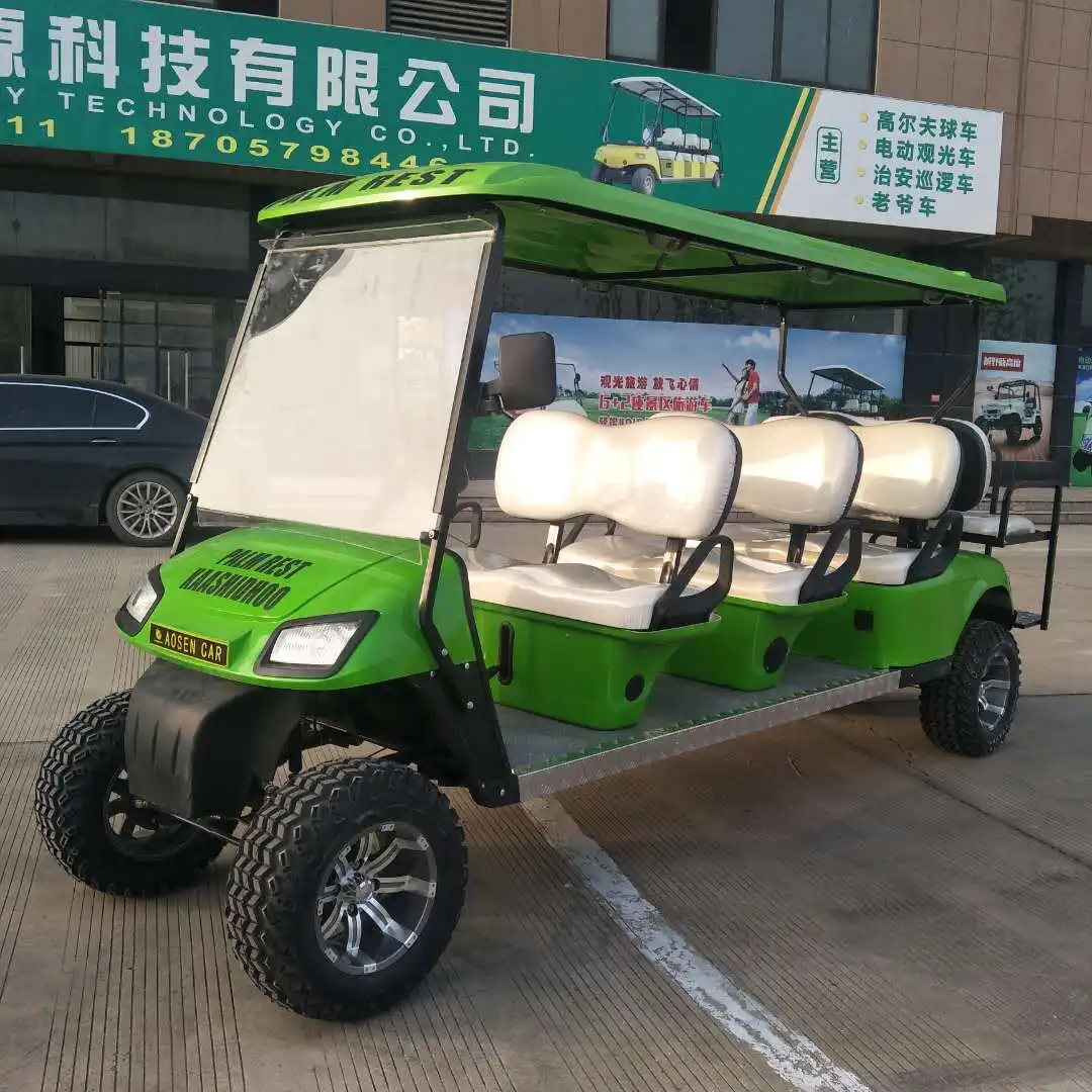 8 person green 6 batteries electric club car cheap golf cart