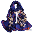 100% Long Silk Scarves New Fashion Women Silk Scarf Silk Chiffon Knight Pattern 170*53cm