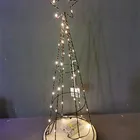 Top Star decoration light wood base with metal copper wire light