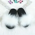 Women Flat Factory Latest Summer Furry Slippers For Women OEM Quality Luxury Flat Slippers