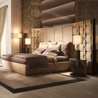 Hight quality elegant european solid wooden double feature queen king size fabric sleeping bed