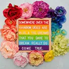 Wooden Decorative Decoration 10*10 Inch Wooden Colorful Decorative Felt Message Letter Board