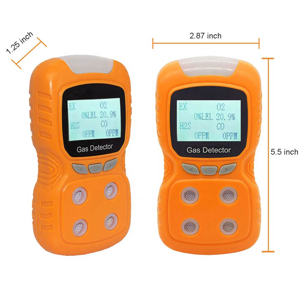 Diffusion Type Portable Multi Gas Detector 4 In 1 EX O2 CO H2S OEM ODM