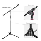 wholesaler professional adjustable studio tripod boom microphone stand for mic recording