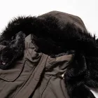Fur 2020 Lady New Design Winter Warm Long Puff Outwear With Fur Hood Woven Padding LINING FUR Waist Belt Coat