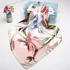 Printed Scarf Satin Custom Design Digital 90x90 Cheap Hijab