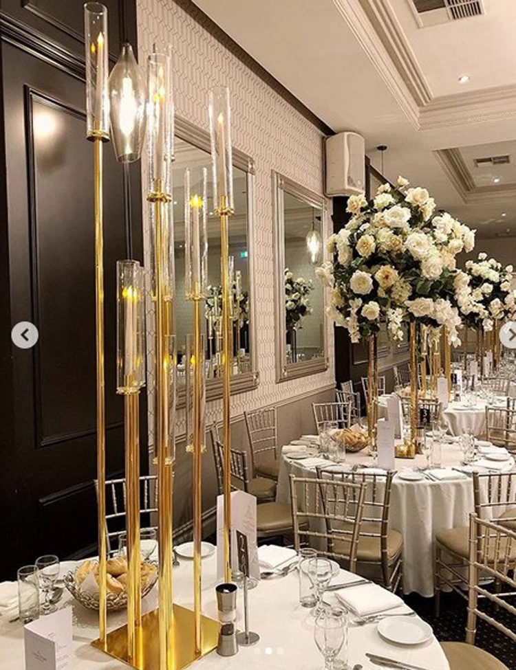 Cm Tall Wedding Table Centerpieces Arms Metal Wholesale Gold