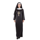 Halloween cosplay religion missionary costume adult priest nun fancy dress costume for men and women