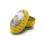JH Elaborate design Easter egg shape decorative tin can