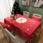 52x52" 2020 New design Home party decoration funny kids printed Xmas Christmas Table Cloth