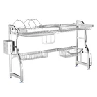 304 stainless steel floor standing kitchen shelf drain bowl rack