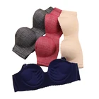 Lattice print sexy Girls Push Up Seamless Wireless Underwear ladies Bra