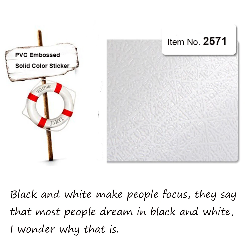 solid white color plain self adhesive film contact paper