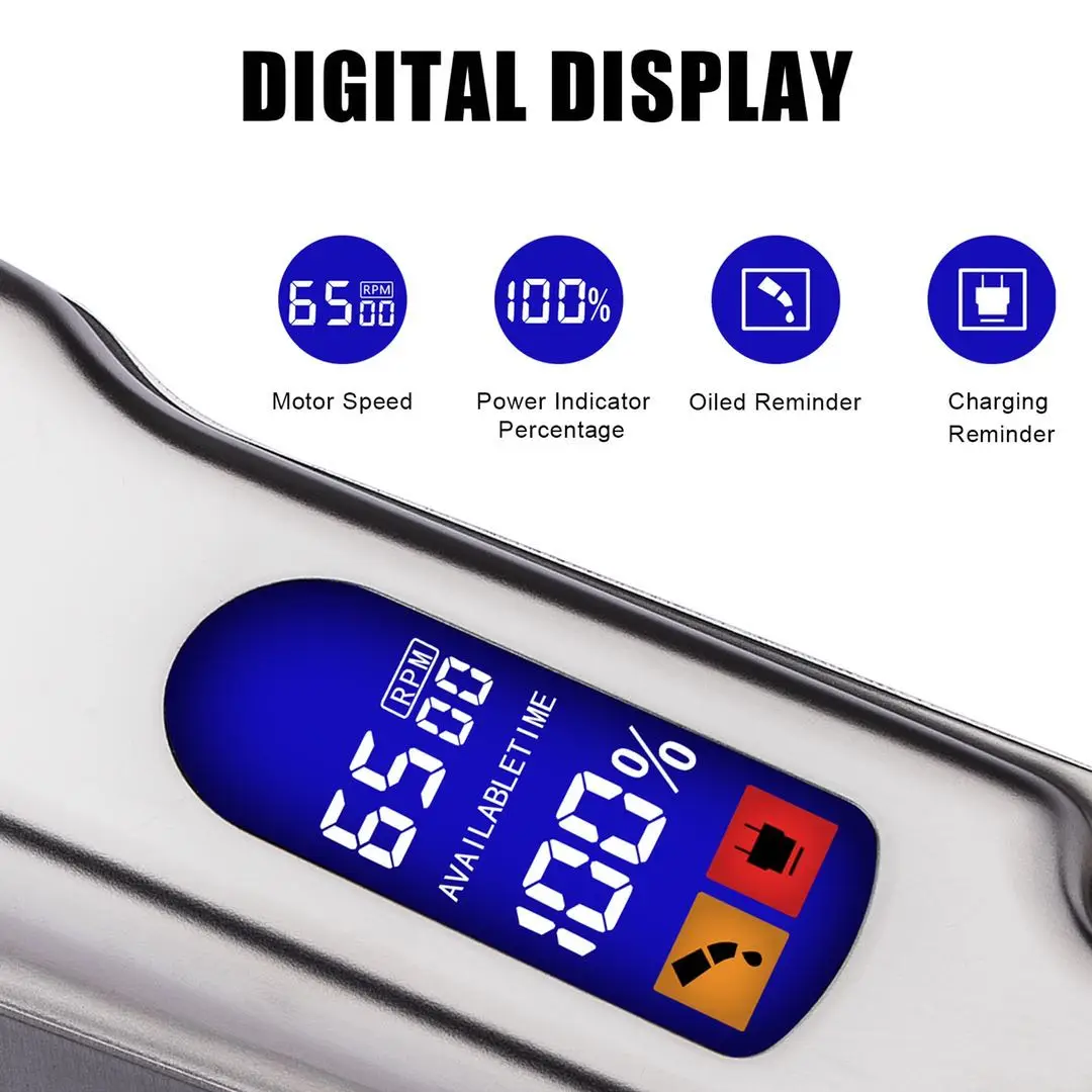 2020 Professional Metal Barber Use Hair Clipper Electric Rechargeable Hair Trimmer