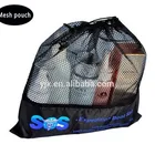 wholesale small net zipper nylon mesh bags with label