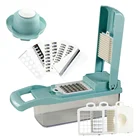 Manual Vegetable Chopper Slicer Dicer Cutter with 7 Blades And Strainer