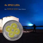 Boruit BC15 ほとんど強力な 3000 ルーメン 4 led フラッシュライト、ポータブルミニ usb 充電式 edc 懐中電灯