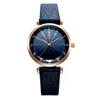 女性の高級ファッション革デザインペンダントクリスタルクオーツドレスブレスレット女性 sk 時計 relojes