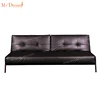 Multifunctional Foldable metal frame PU home furniture simple sofa bed(can be adjustable to bed,space saving)