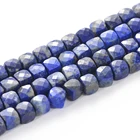 Natural Gemstone Wholesale Lapis Amethyst Natural Faceted Gemstone Cube Beads