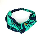 Newest spandex elastic headbands fabric designer headband with knot for woman hair wrap