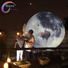 LED Lighting Giant Inflatable Planet Balloons Earth Moon Jupiter Saturn Uranus Neptune Mercury Venus For Party Decoration