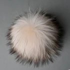 13CM KAZUFUR Real Raccoon Fur Ball Trim Raccoon Fur Pom Poms Accessories