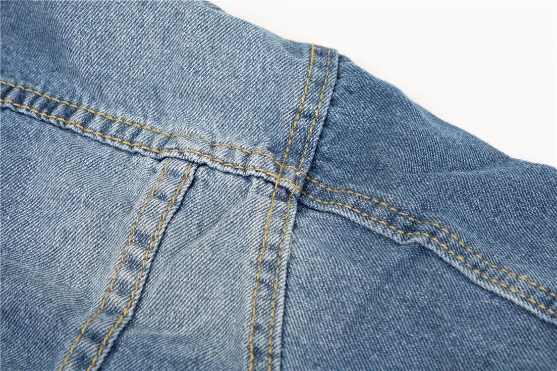 2021 Custom Wholesale Plus Size Distressed Jeans Women Blue Jackets Long Denim Jean Jacket for Ladies