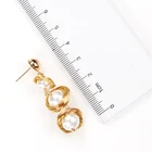 Christmas Gift Jewelry Latest Design Handmade Earrings Wire Wrapped Pearl Drop Earrings For Girl