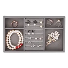 Custom PU jewelry display organizer Leather Tray