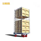 Edeck factory customized sizes 3 sided folding welded wire zinc nesting roll container