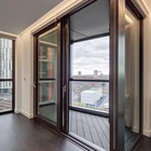 Custom bullet-proof glass floor to ceiling windows and aluminum sliding door for balcony