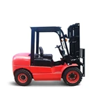 Tire Forklift China Lift Truck 4Ton Diesel Forklift With Full Free Mast And Side Shift