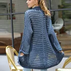 Ladies Autumn And Winter New Products Loose Bat Sleeve Ladies Mid-length Knitted Cardigan LWX2001