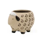Succulent Pot Wholesale Hot Sale Lovely Instgram 3D Unique Sheep Flower Succulent Pot In Pottery Clay Ceramic