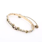 Unique colorful flower bangle bracelet with special clasp metal fashion bangle