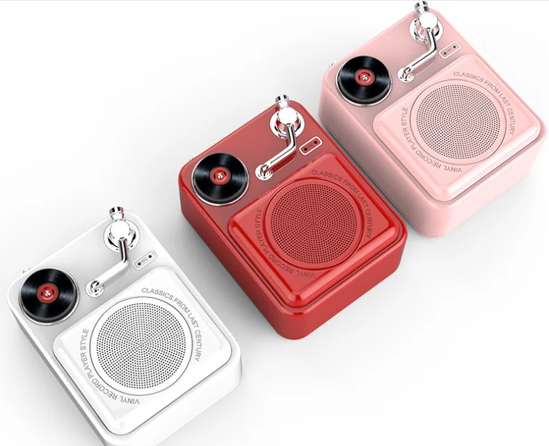 Vinyl Record Player Style Bluetooth Speaker Retro Wireless Speakers Vintage Record A8 Speaker - ANKUX.COM