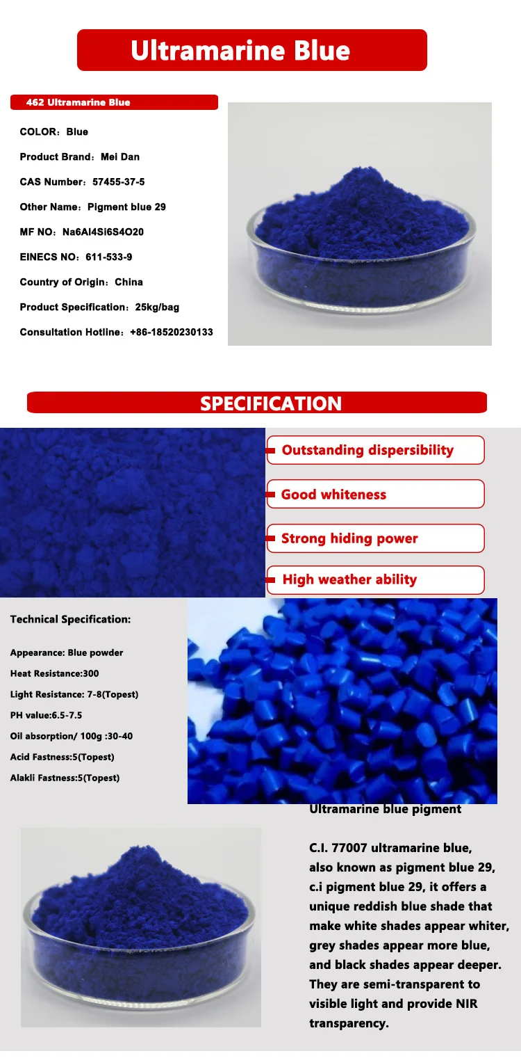meidan detergent powder blue ultramarine blue inorganic blue