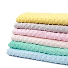 custom wholesale super soft plush minky dot fabric